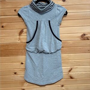 Stylish Gray Kids Dress with Black Accents